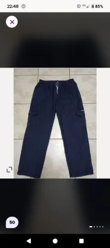 Calça masculina cargo preta Alk surf tamanho 50