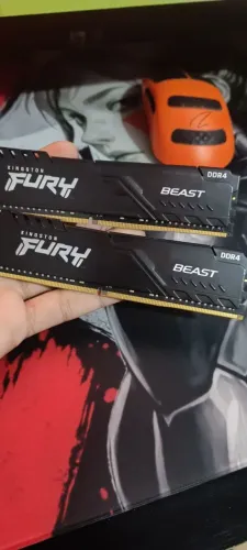 Memória RAM Kingston Fury Beast, 64GB (2x32GB), 3200MHz, DDR4, CL16