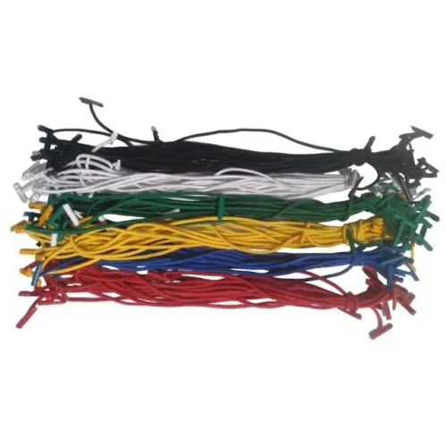 Elástico para Pasta com Ponteira Roliço 43cm Com 50 Unidades Cores Diversas