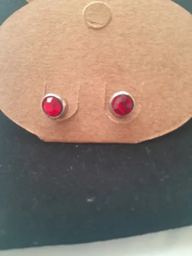 Brinco Strass Vermelho