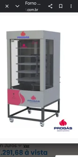 Forno Gás 70kg.Girat.multouso.inox.10x s/juros no cartão.