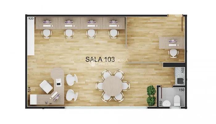 Sala comercial - Link-e - Cabral