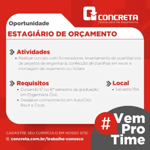 VAGAS DISPONÍVEIS EM SALVADOR/BA