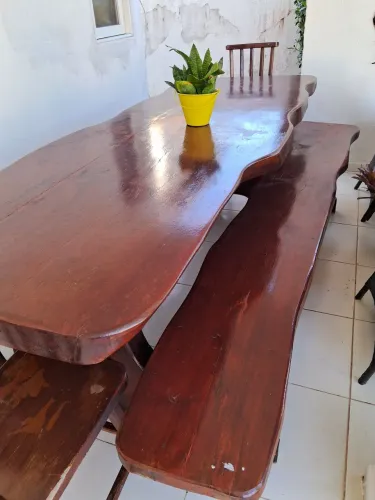 Mesa de madeira rústica " madeira de jaqueira"