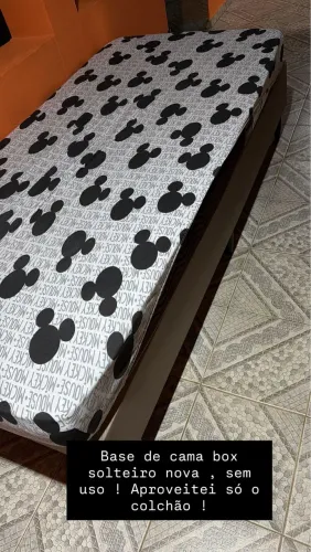 Base de cama box solteiro e colchão 