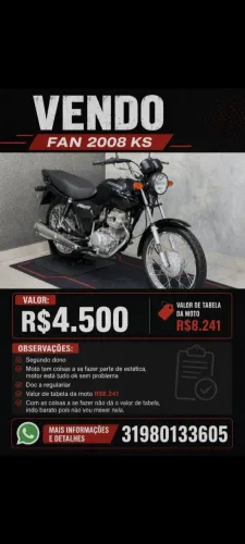 Vendo Fan 2008 barato *LEIA A DESCRIÇÃO *