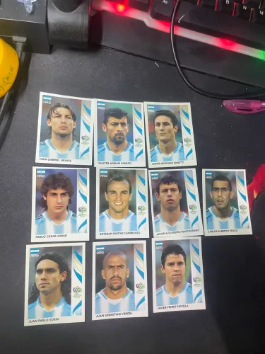 Figurinhas da seleção da Argentina de 2006.