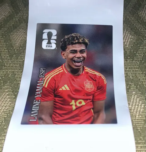 Figurinha Copa 2026 Lamine Yamal Espanha no Rótulo