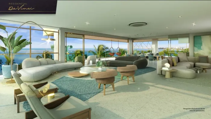 Apartamento alto padrão à venda no Condomínio Residencial DaVinci na Ponta Verde em Maceió