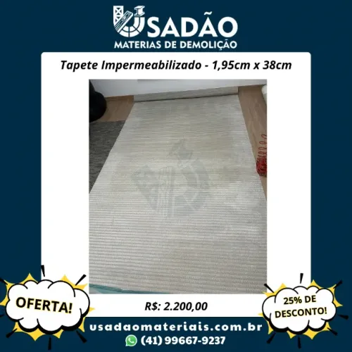 Tapete Impermeabilizado - 1,95x0,38m