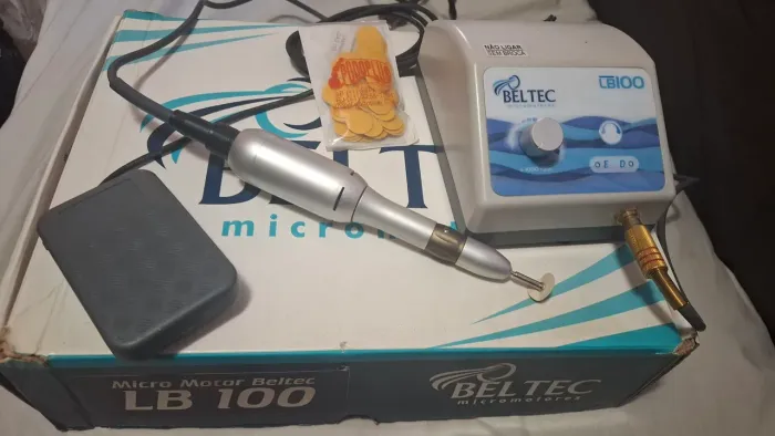 Micromotor Beltec LB100 Profissional - Kit Completo na Caixa + Brinde