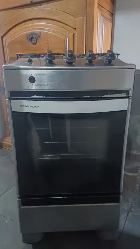 Fogão 4 Bocas Brastemp Inox Clean com Acendimento Bfo4Naruna
