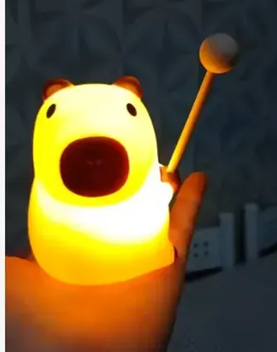 Luminaria Abajur Capivara Led com pilha Para Criança e Decorações