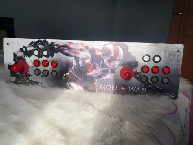 Controle Arcade Pandora Box 2 Jogadores - Tema God of War
