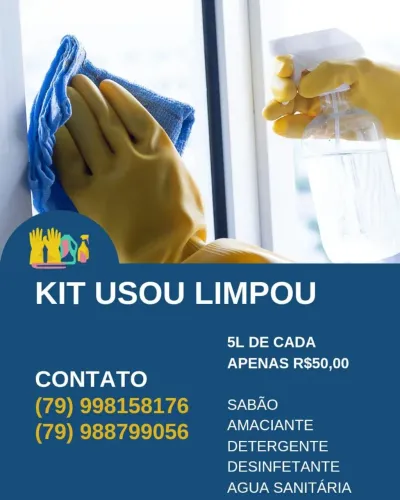 Kit 5L de produtos de limpeza no precinho 
