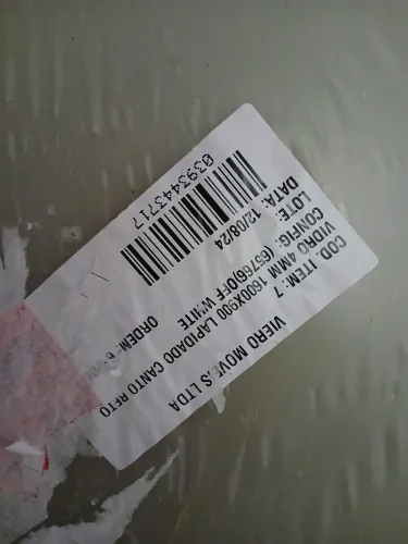 Tampa de mesa de 6 caderias de vidro