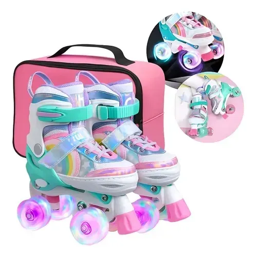 Promoção 135,00 patins infantil 4rodas LED 