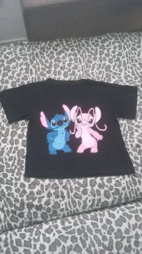Camisa Stitch e Angel tamanho único