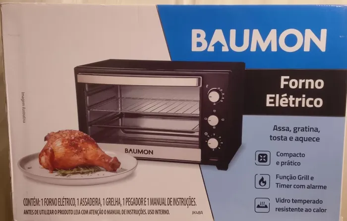  Forno Elétrico Baumon ZERADO NA CAIXA