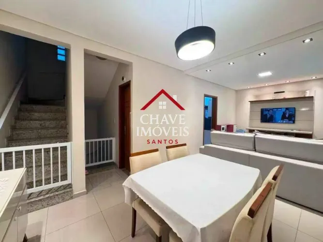 Village com 3 dormitórios à venda, 225 m² por R$ 850.000,00 - Campo Grande - Santos/SP