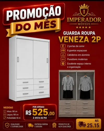 Guarda-roupa Veneza 2PT