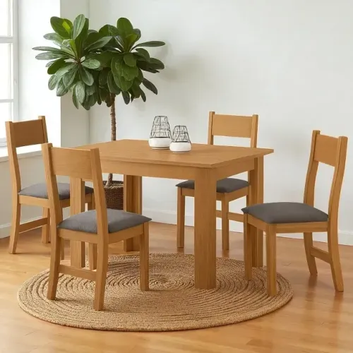 (Em Estoque) Mesa de Jantar Palace com Cadeiras Brisa Grafite
