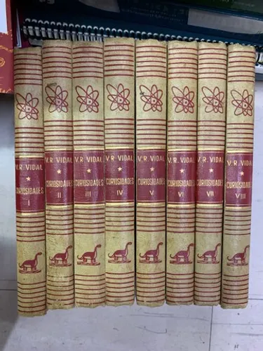 Enciclopédia coleção de livros Curiosidades V. R. Vidal 8 volumes completa