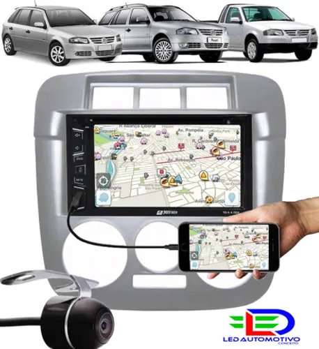 Central Multimídia + Moldura Gol G4