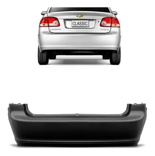 Parachoque Traseiro Chevrolet Corsa Classic 2011 à 2016 - Preto - Original