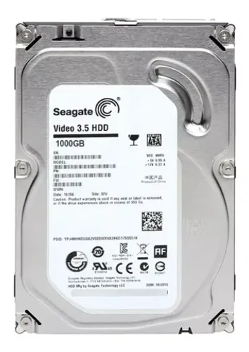 Hd 1tb Disco Rígido Int Seagate Vídeo 1 tera  3.5 Hddst1000vm 