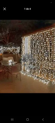 Cortina de Luzes LED para Decoração