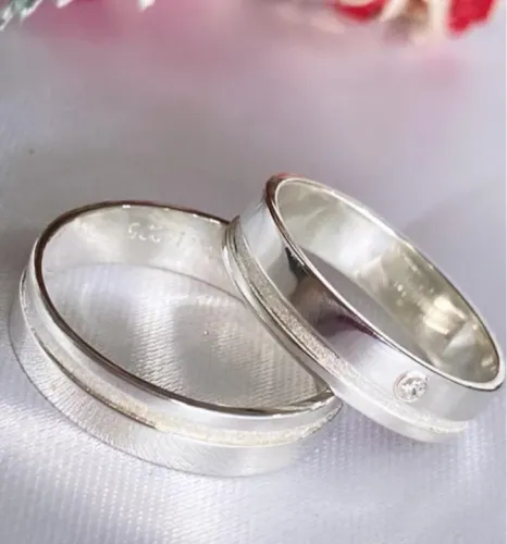 Aliança de prata 950