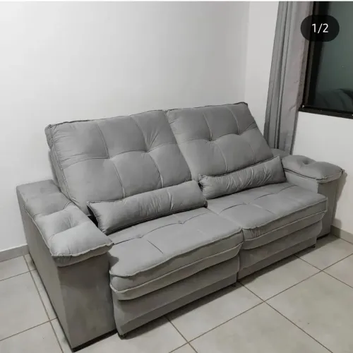 Sofá Retrátil e Reclinável 250 M Pronta Entrega Super Confortável e Aconchegante 