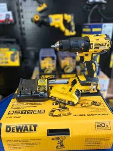 Parafusadeira/Furadeira de Impacto Brushless 2 Baterias 2Ah 20V Maleta Dewalt DCD7781D2