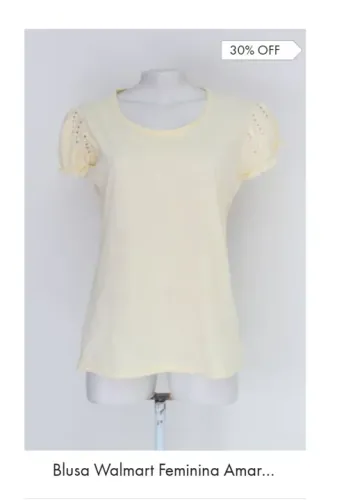Blusa Walmart Feminina Amarela