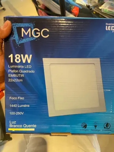 Painel 18w iluminação 3000k