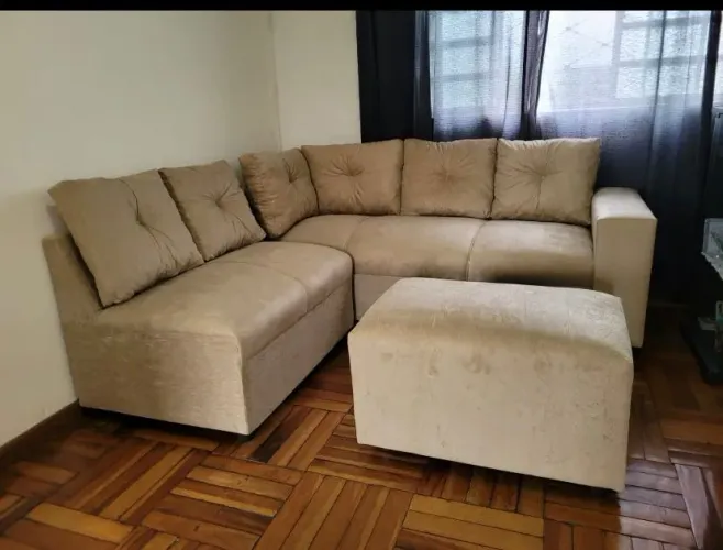 SUPER PROMOÇÃO SOFA DE CANTO + PUFF INCLUSO DIRETO DA FÁBRICA