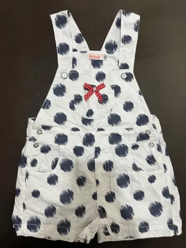 Macacão Infantil Feminino de Bolinhas para menina 3 anos