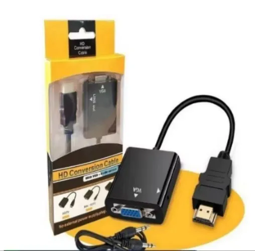 Cabo Conversor HDMI para VGA e Audio (Novo) Não faço entregas