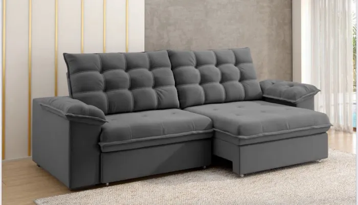 Sofá Retrátil Reclinável 2,30m Slim t755