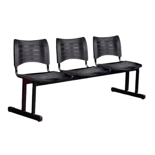 Longarina 3 Lugares Preta - PROMOÇÂO unid R$ 450 avista