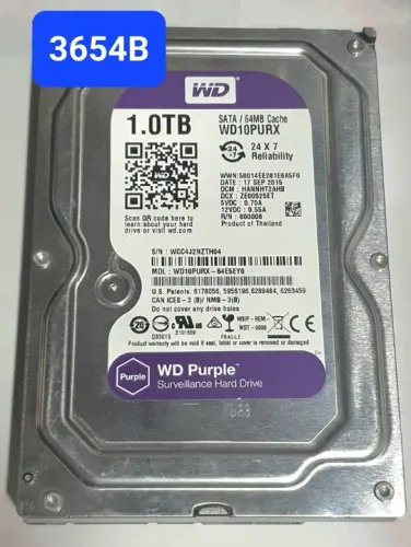 Placa HD 1 Tb Wd10purx-64e5eyo - Cod. 3654b