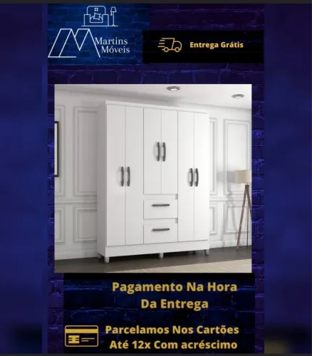 GRANDE PROMOÇÃO*GUARDA ROUPA 06 PORTAS CAPRI POQUEMA ENTREGA GRÁTIS ACEITA CARTÃO