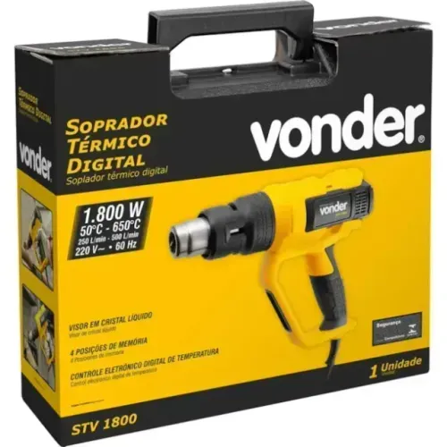 Soprador térmico digital, 1.800 W, STV 1800, VONDER VONDER