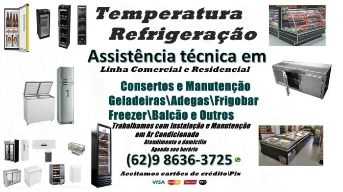 Ótimos Preços e Garantia:Consertos e Manutenção em Geladeiras/Freezer e outros 