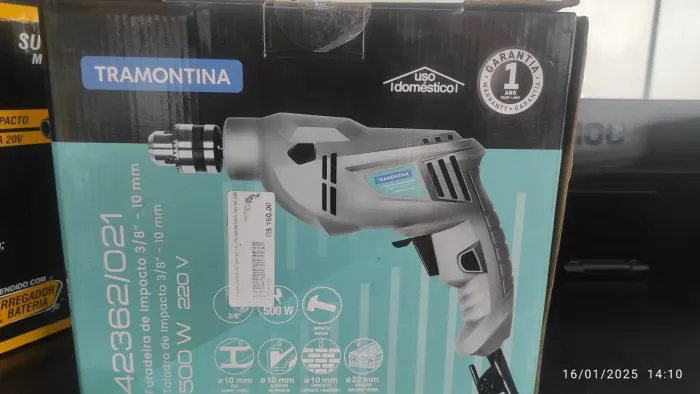 Oferta Furadeira de Impacto Tramontina 500W 3/8'' 10mm