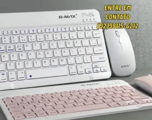 Teclado e Mouse Sem Fio Bluetooth Combo Completo? - Entregas 9h as 22h