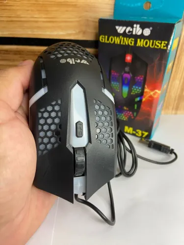 Mouse Gamer com Fio USB Led RGB Glowing M37 Cibo an3