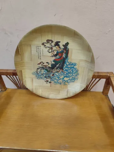 Prato Decorativo Oriental de bambu