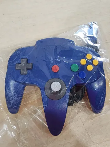 Controle de nintendo 64 azul e amarelo original